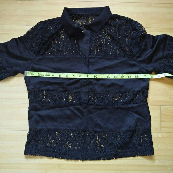 Guess Striped & Blocked Lace Top - Picture 7 of 10